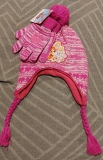 NWT Girls sz 7-16 Disney Palace Pets 2 piece Cold Weather set Hat  Gloves -2872