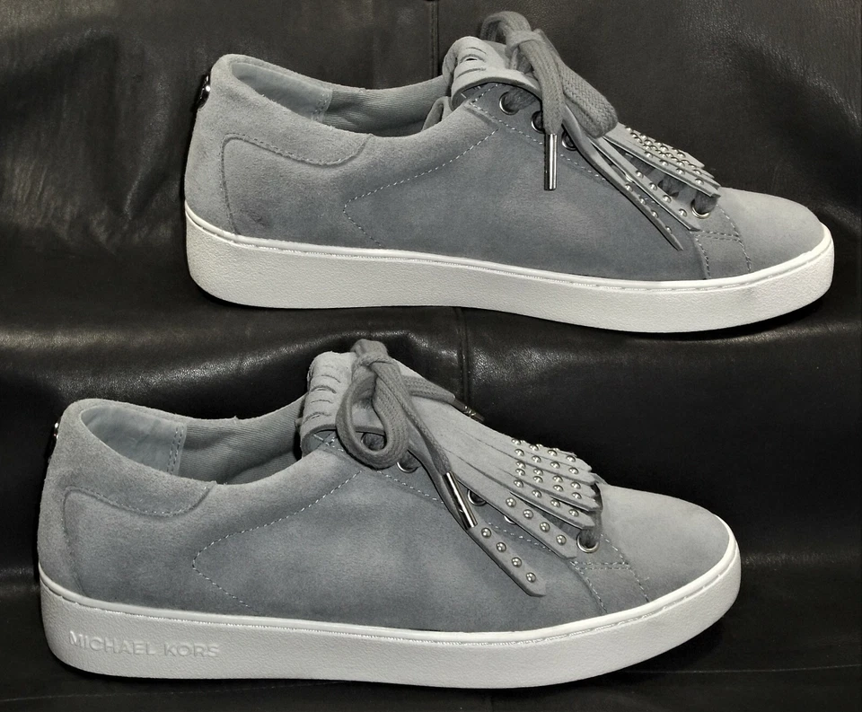 Michael Kors Keaton kiltie stud Women's gray suede lace up oxford size US 7.5M - Image 2 of 4