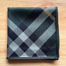 HANDKERCHIEF VINTAGE GREEN PLAIDS  CHECKS MEN'S POCKET SQUARE COTTON 19" A0873