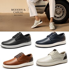 Men's Casual Dress Sneaker Lace-Up Formal Shoes Cupped Insole Size 8-13