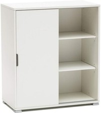 Scarpiera armadio mobile 2 ante scorrevoli per ripostiglio, lavanderia, bianco