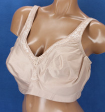 Glamorise 1007 Wireless Unlined Full Coverage Bra Size 46B H7127