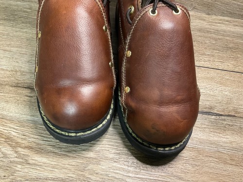 New Men’s 10.5 IRON AGE GROUNDBREAKER BROWN 6" WORK BOOTS wth EXTERNAL MET GUARD - Picture 6 of 10