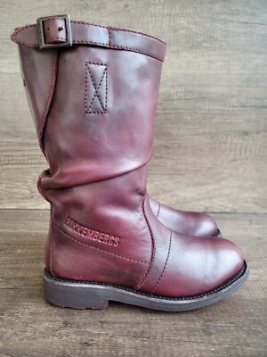 Bikkembergs Women's Marooon Leather Boots Size 36 US 6.