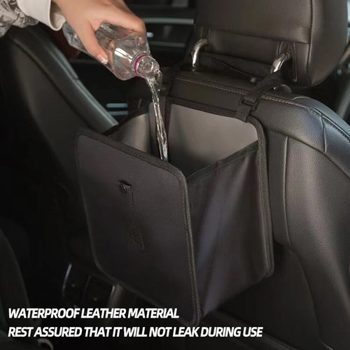 Auto Interior Accessories Seat Hanging Trash Can Waterproof Storage Bag Foldable - Picture 2 of 12