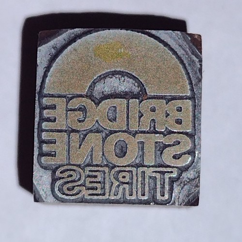 Bridgestone Tires Letterpress Printers Block Antique - Picture 8 of 9