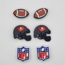 NFL Tampa Bay Buccaneers Football Helmet For Crocs Shoe Charms Jibbitz - 6piece