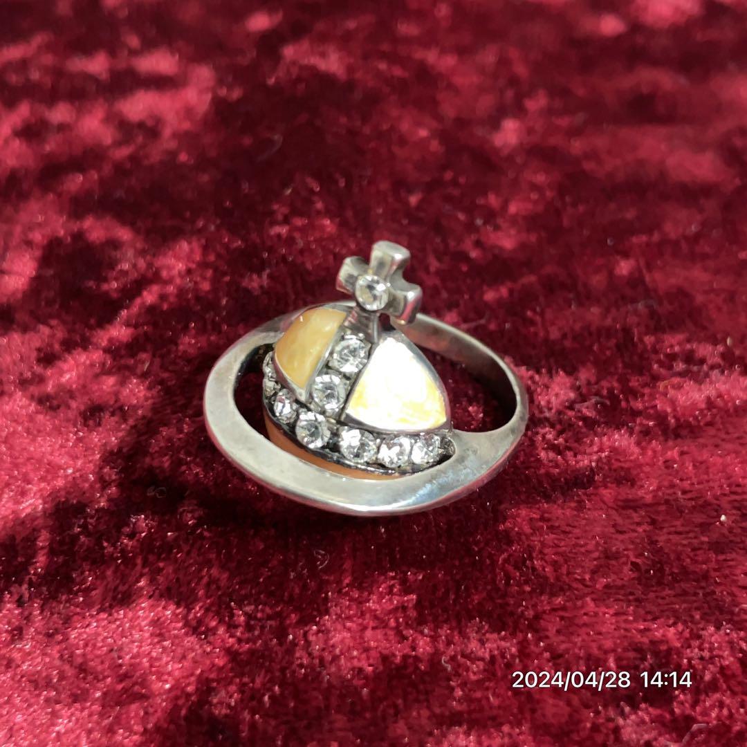Vivienne Westwood Orb Cross Ring Size US 6 3/4 Silver From Vivienne Westwood Orb Cross Ring Size US 6 3/4 Silver From