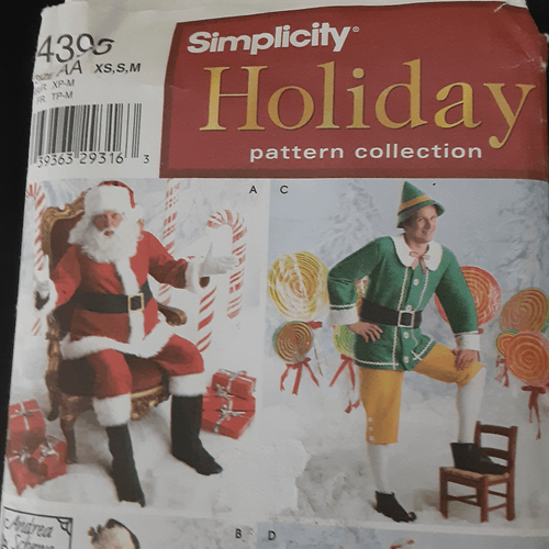 Colección de patrones de costura vintage Simplicity Holiday #4393 XS S M sin cortar - Imagen 2 de 2
