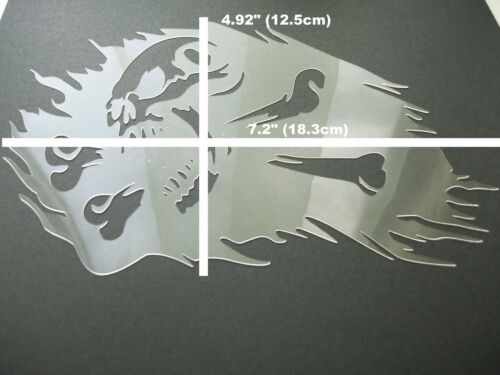 S20a5 SKULL BONES Burning Airbrush Stencil Mask Template Textile Paint Craft - Picture 4 of 4