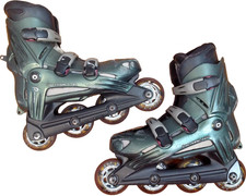 VTG ROLLERBLADE VIABLADE HWY 7 TRIFORCE INLINE SKATES M 25.5 EU 38.5 MADE ITALY
