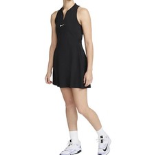 Nike Court Women's Tennis Dri-Fit Advantage Black/White Dress DX1427-010 Size S