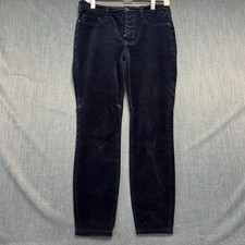 Anthropologie Pilcro Women's Corduroy Pants Size 29 Blue Button Fly Skinny Soft