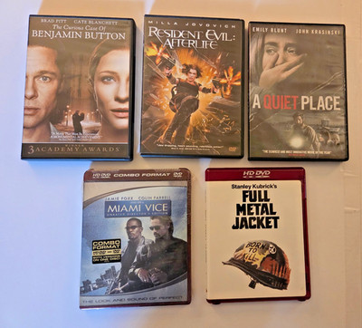 DVD Movie Lot   Full Metal Jacket, Resident Evil Afterlife, Quiet Place + More
