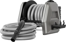 Vacuum Hose Reel with 30Ft Extension Retractable Hose, 1-1/4'' Wall Mount Vacuum
