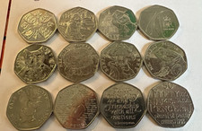 x12 50p coin bundle/lot/collection king charles and others-from circulation