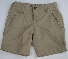 LANDS END Khaki School Uniform Stretch Bermuda Chino Shorts Girls 6 NEW