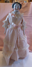 Cabinet 13" Civil War Era China Head Doll Gorgeous clothes/Hair great expression