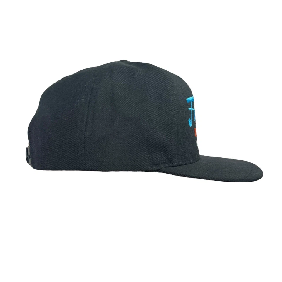 Gorra Franklin Barbacoa Austin Texas Barbacoa Negra Snapback Azul Naranja Escritura Foto 3 de 4