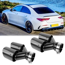 2pc Dual For Mercedes-benz Cla180 250 63mm In 101mm Out Exhaust Muffler Tip Pipe 2pc Dual For Mercedes-benz Cla180 250 63mm In 101mm Out Exhaust Muffler Tip Pipe