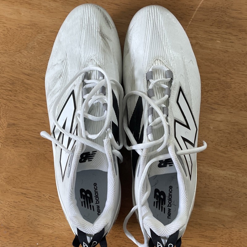 New Balance Burn LWT5 BURNLWT6 Men's Lacrosse Cleats White Size 12.5 US