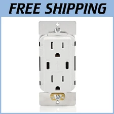 PD 60W USB-C In-Wall Charger, 15A Outlet, White