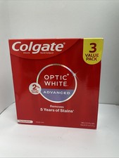 Colgate Optic White Advanced Hydrogen Peroxide Toothpaste 3 Pack, 3.2 oz 1 Box