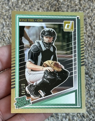 #ad Kyle Teel 10 Gold Foil Parallel #102 Rated Prospect 2025 Donruss Baseball $19.99