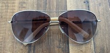 Cole Haan Aviator Style Gold Tone Sunglasses With Brown Polarized Lenses