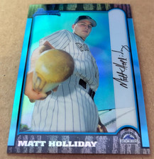 2013 Bowman Blue Sapphire 1st Bowman Card Rookie Reprint Matt Holliday #400. rookie card picture