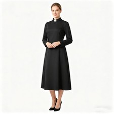 Women Clergy Dress Pastor Dress Priest Dress Women's clergy attire Long Sleeves