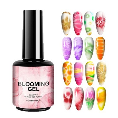 Blooming Gel, 15 ml klarer UV-LED-Blüten-Gellack für langanhaltendes Nail-Art-