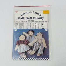 Emma Lous Folk Doll Family Craft Kit Gick Publishing Super Shapes Vintage New