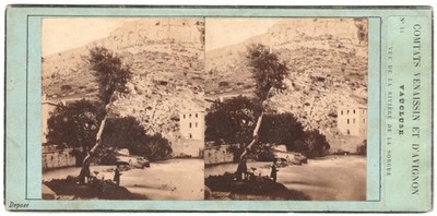 Furne & Tournier Comtats Venaissin & d'Avignon Riviere Sorgue Stereo Photo 1860