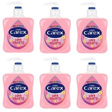 Antibacterial Hand Wash Love Hearts Fragrance 250ml Pack Of 6 Liquid Soap 7.42 per litre