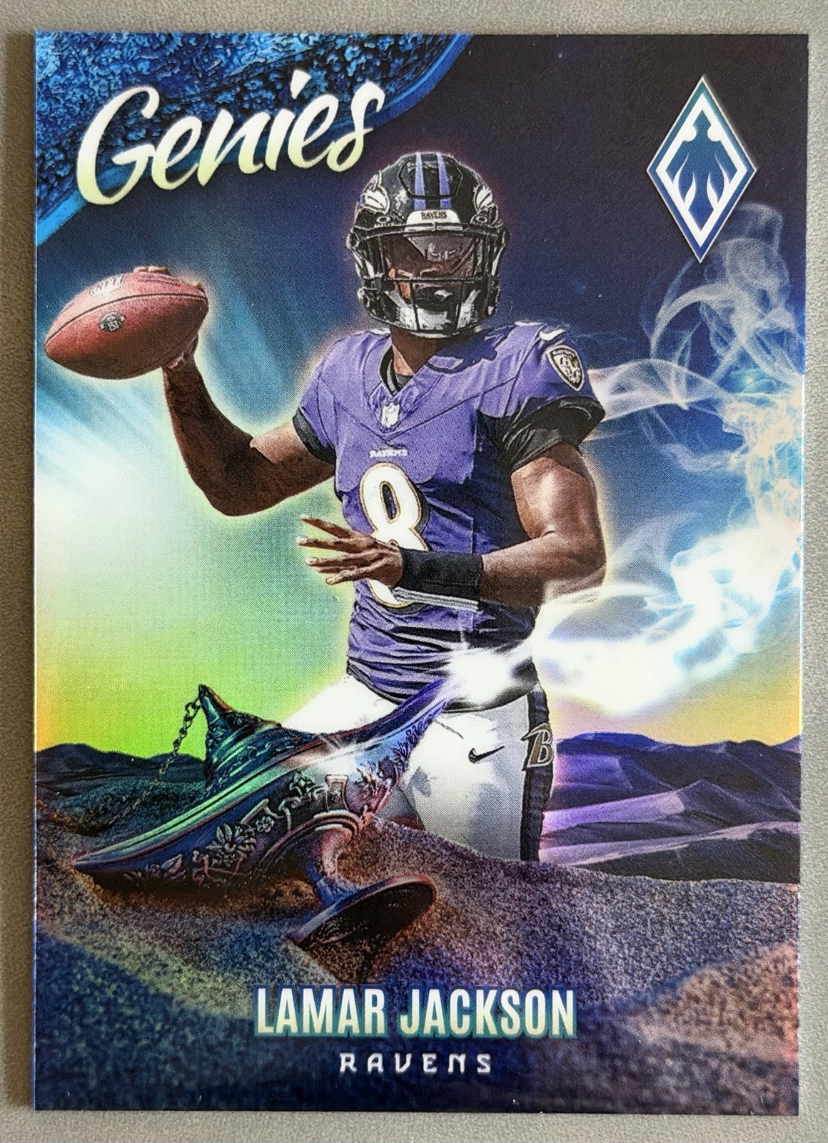 2025 Panini Phoenix Football Lamar Jackson Genies Case Hit #21