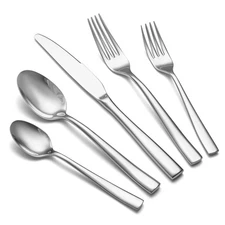 40-Pc Stainless Steel Flatware Set, EIUBUIE Heavy Duty Silverware for 8, Dish...