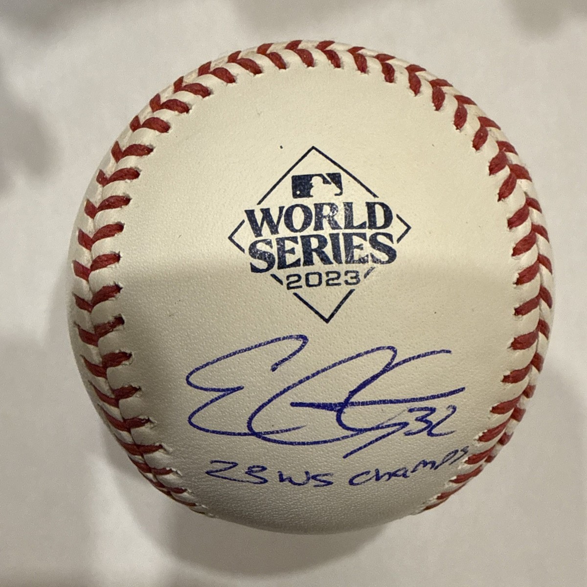 Evan Carter 直筆サイン エバンカーター　mlb auto EVAN CARTER RANGERS SIGNED 2023 World Series BASEBALL Inscribed 23