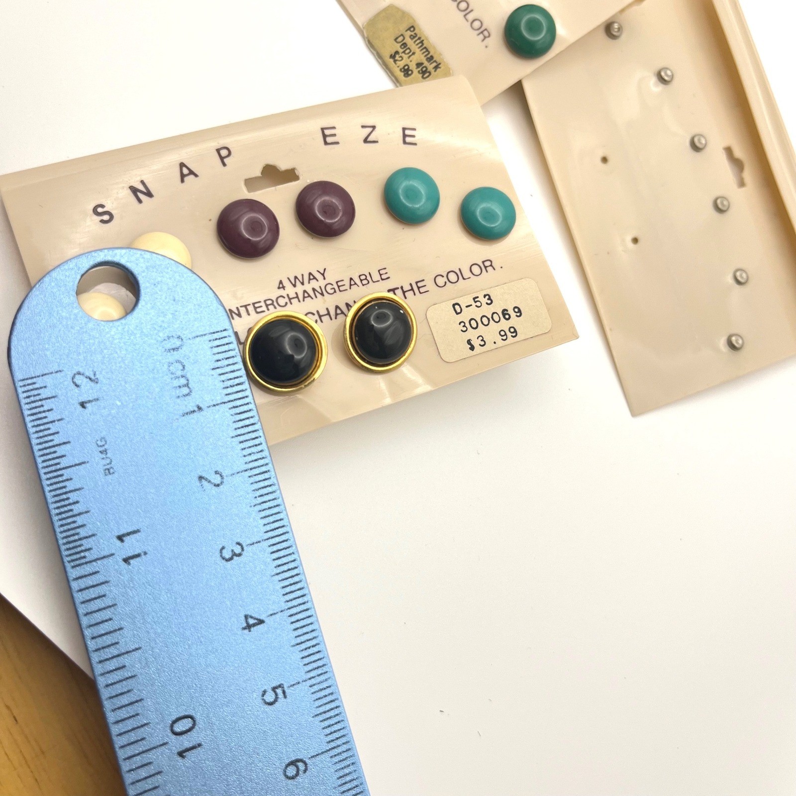 Vintage Snap Eze Interchangeable Earring Sets 3 C… - image 3