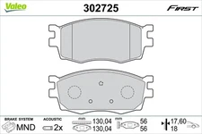 Valeo 302725 brake pad set, disc brake for Hyundai