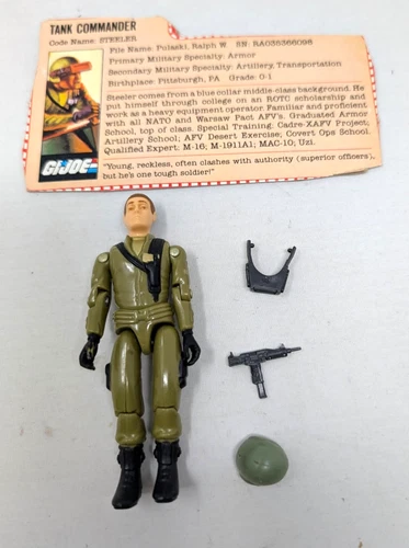 GI JOE ARAH Steeler Figure 1982 Complete with file card Vintage G.I.