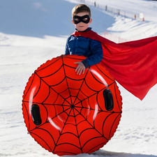 2 Pack Snow Tubes for Kids, 36 Inch Thickened Heavy Duty Inflatable Snow Sleds f