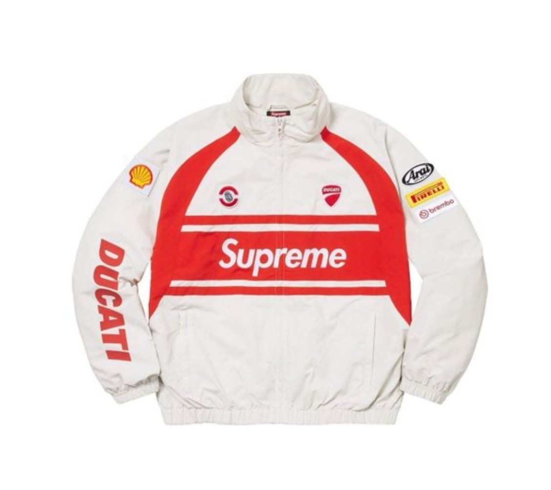 ジャケット・アウター Supreme 17aw arc logo track jacket white Supreme Ducati Track Jacket Light Grey (Size Large) | eBay