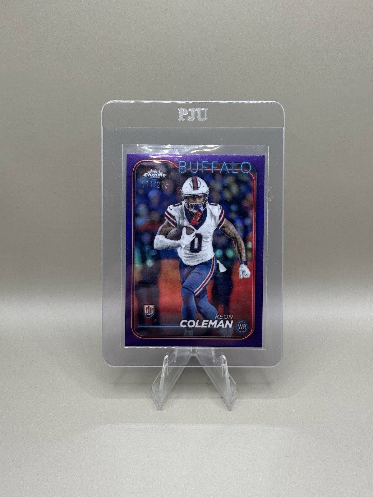 2024 Topps Chrome - Rookies Keon Coleman #209 Purple Refractor /275 (RC)