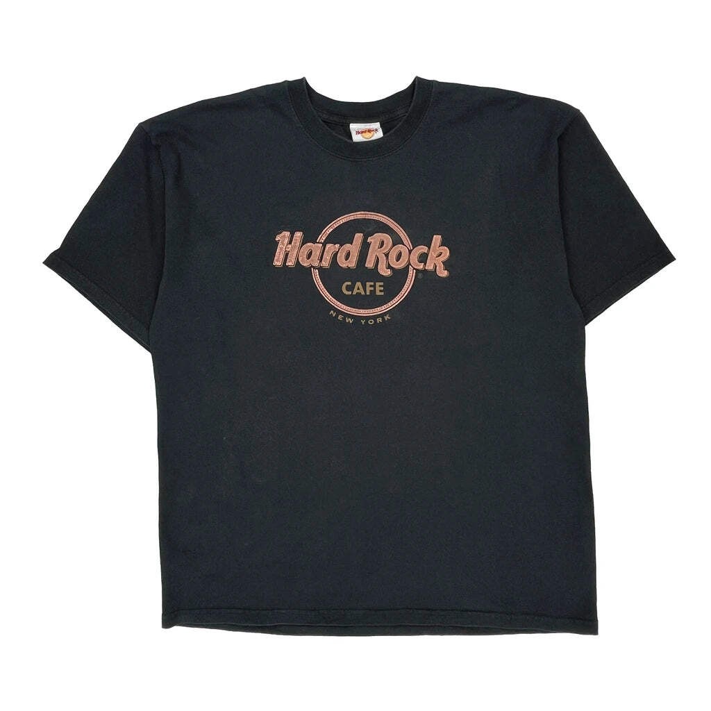 Hard Rock Cafe Graphic T-Shirt - XL Black Cotton