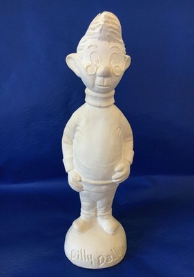 Vintage DILLY DALLY Howdy Doody Figurine Unpainted Plaster Bisque 1950's TV Toy