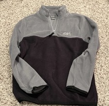 Eddie Bauer Boys Gray and Black Quarter-Zip Fleece Pullover Size 7