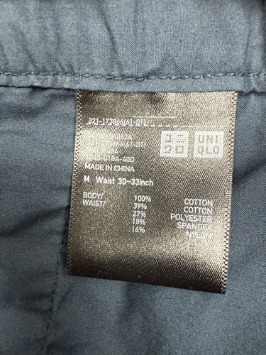Pantalones Uniqlo and Lemaire Para Hombre Medianos Negros Cintura Elástica Rectos Calce Relajado - Imagen 12 de 15