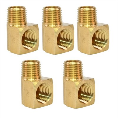 5 McMaster Carr High Pressure Brass 90° Elbow Adapter 1/4'' NPT Female × Male  