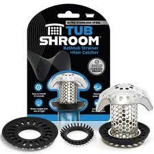 TubShroom® Ultra Drain Protector Hair Catcher Strainer in Stainless Steel (New!)